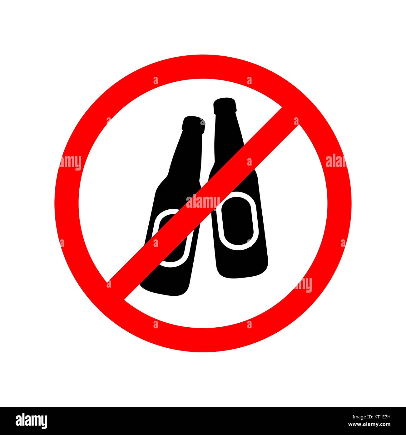 No alcolici ammessi segno. Illustrazione Vettoriale