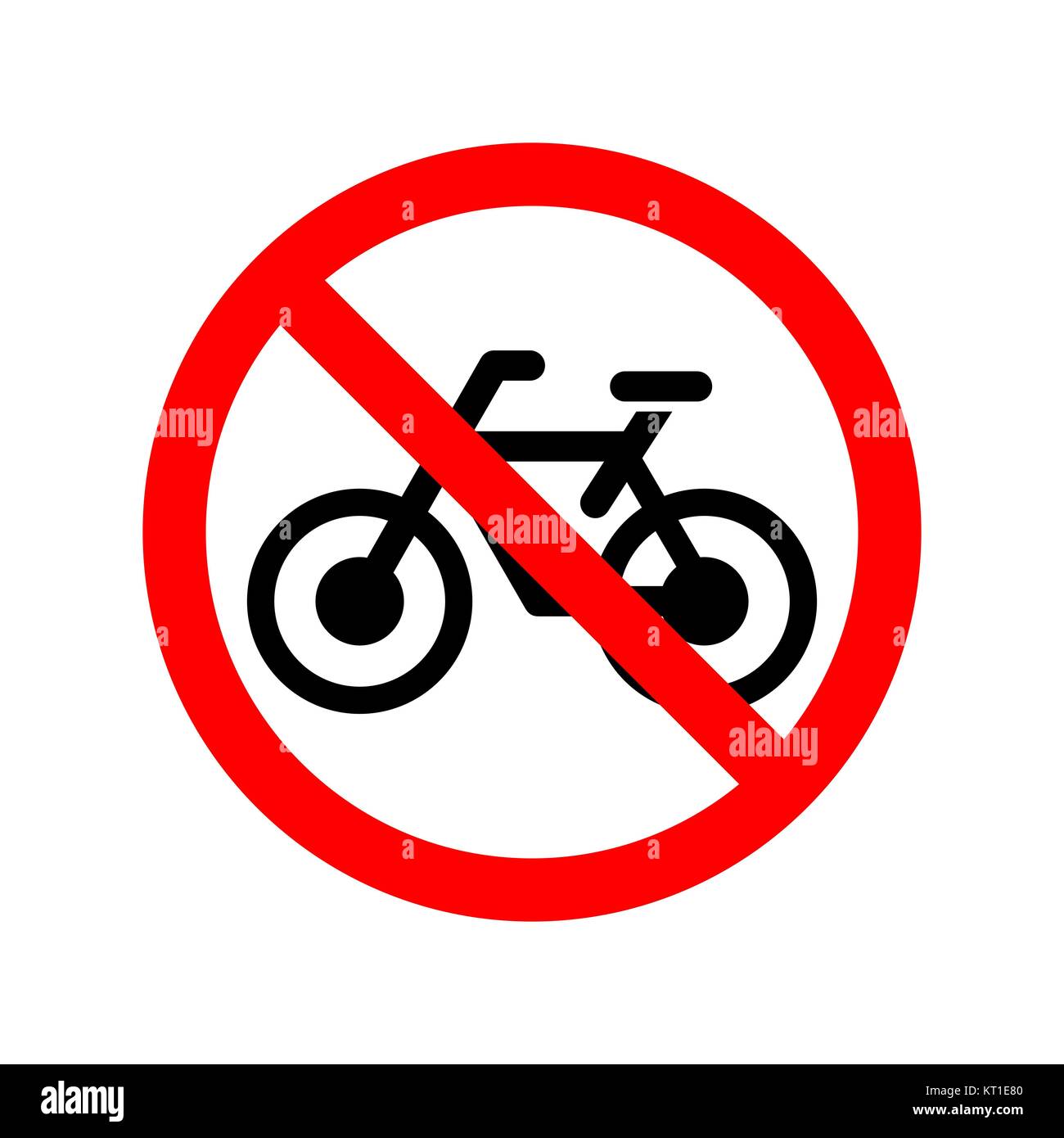 Nessun permesso per bicicletta segno. Illustrazione Vettoriale