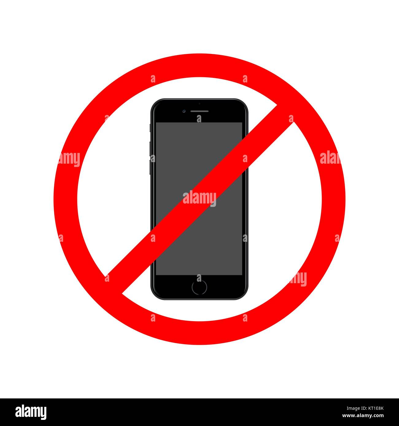 Telefono non consentito firmare. Illustrazione Vettoriale