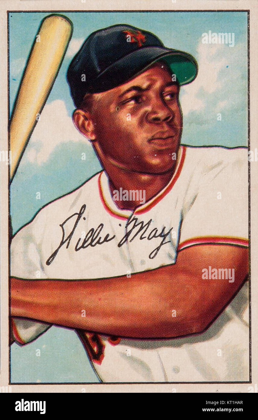 1952 Bowman Willie Mays Foto Stock