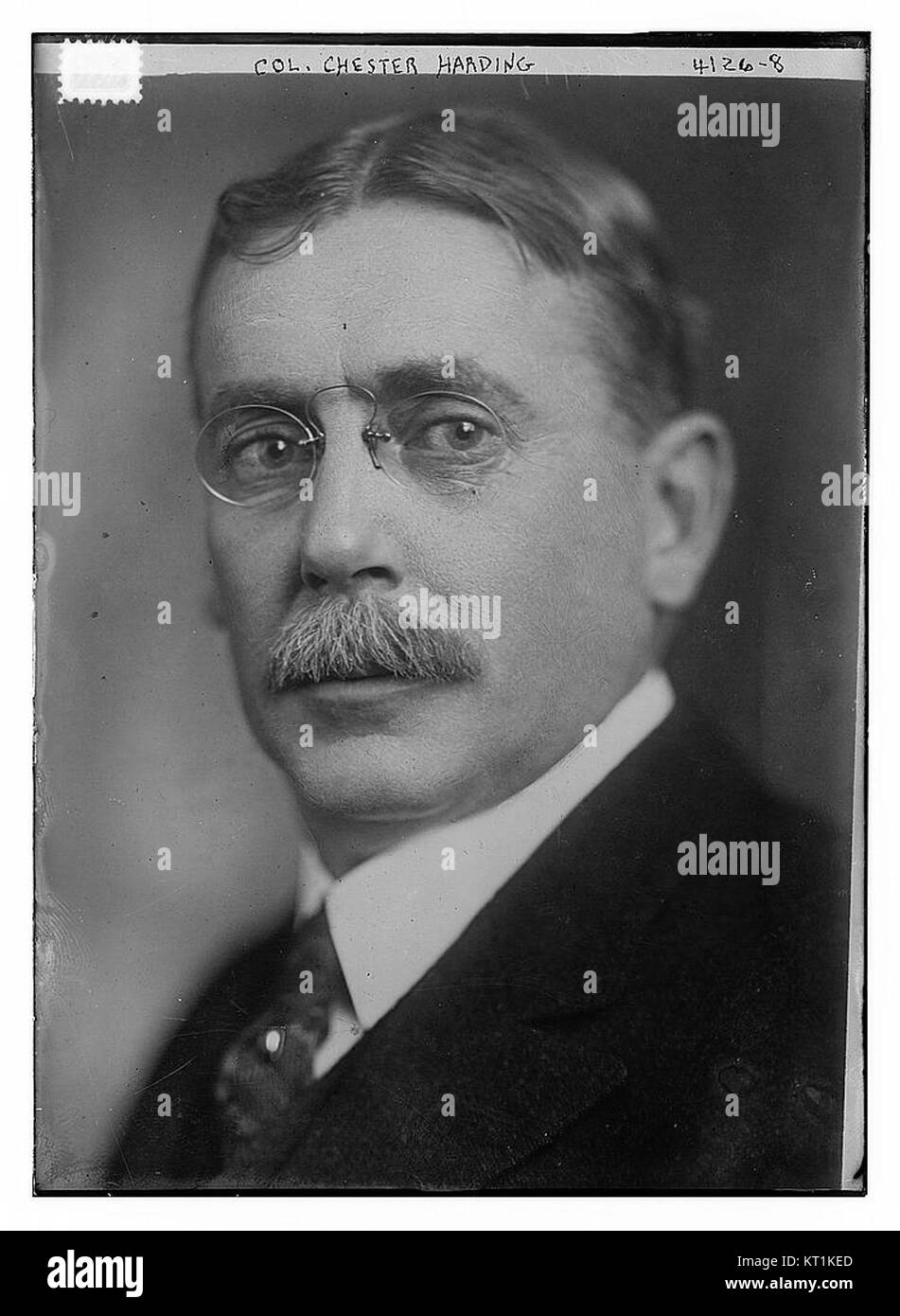 Una fotografia storica del colonnello Chester Harding, un ufficiale militare americano. L'immagine fa parte di una collezione che mostra figure militari dell'inizio del XX secolo. Foto Stock