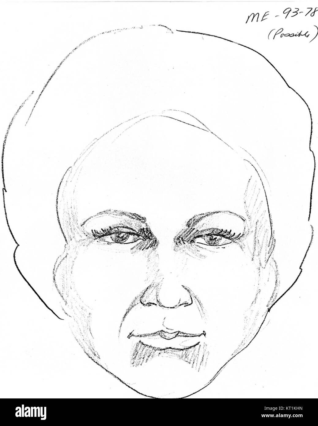Lo "sketch di Collier County Jane Doe" raffigura una artistâ rappresentazione di una donna non identificata, chiamata Jane Doe, trovata nella contea di Collier, in Florida. L'immagine funge da strumento per i continui sforzi per identificarla. Foto Stock Lo "sketch di Collier County Jane Doe" raffigura una artistâ rappresentazione di una donna non identificata, chiamata Jane Doe, trovata nella contea di Collier, in Florida. L'immagine funge da strumento per i continui sforzi per identificarla. Foto Stock