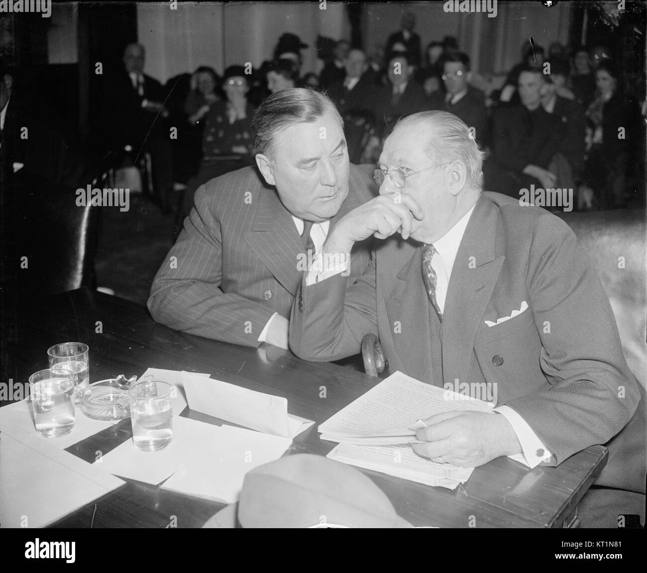 Daniel scudi e Samuel King - poco sciopero in acciaio audizione 1937 Foto Stock