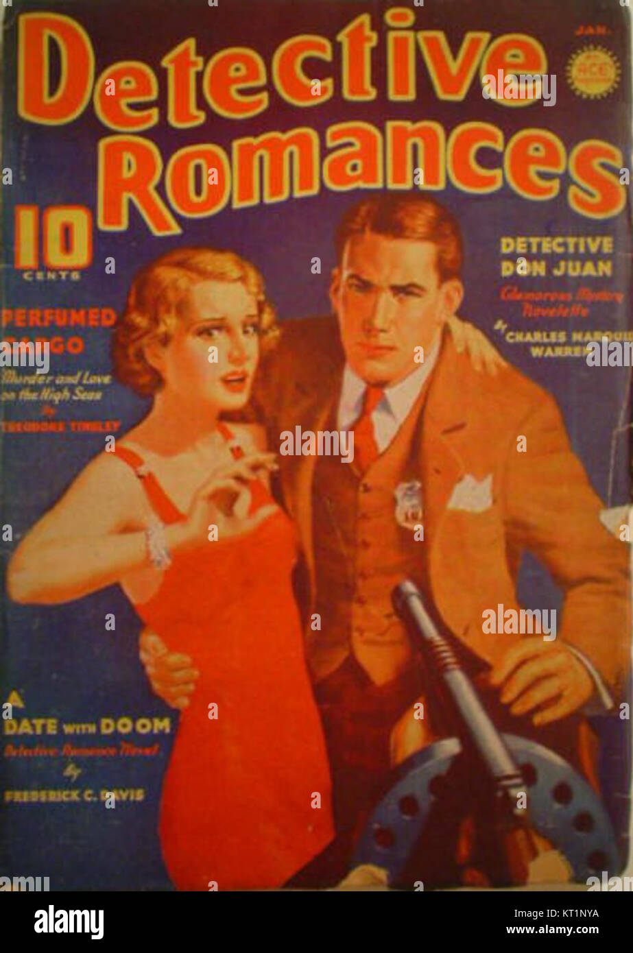 Una raccolta di romanzi polizieschi pubblicati nel 1937, che combinano il crimine e i generi romantici. Le storie in genere esplorano il mistero e l'amore in un contesto investigativo. Foto Stock