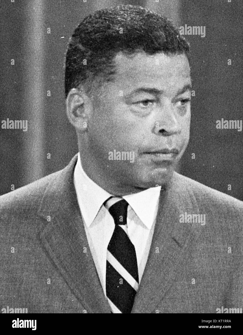 Fotografia di Edward Brooke, un politico e avvocato americano, scattata durante la Convention Nazionale Repubblicana del 1968, che cattura un momento significativo nella storia politica. Foto Stock