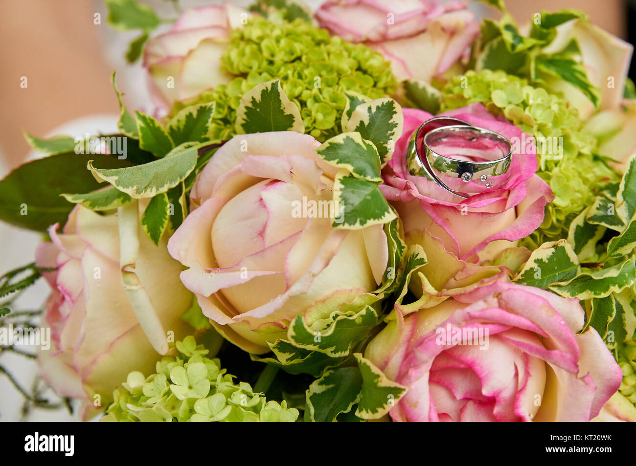 Wedding bouquet rose rosa Foto Stock