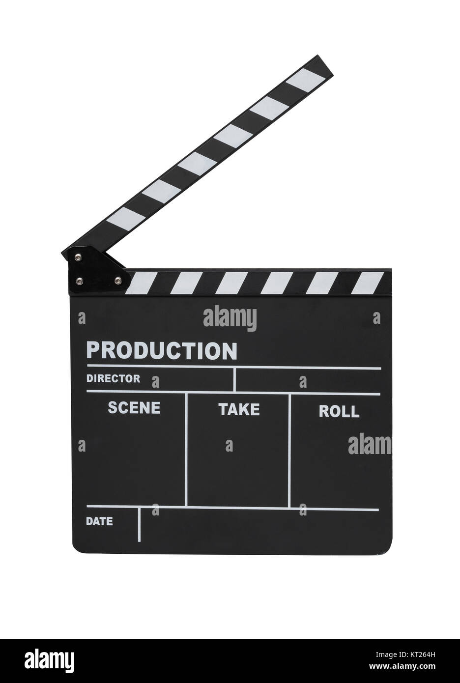 Clapperboard isolato Foto Stock