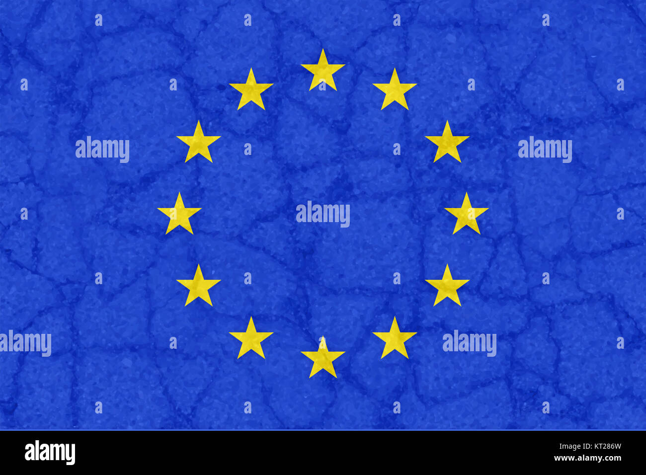 bandiera dell'europa, l'europa spara simbolicamente Foto Stock