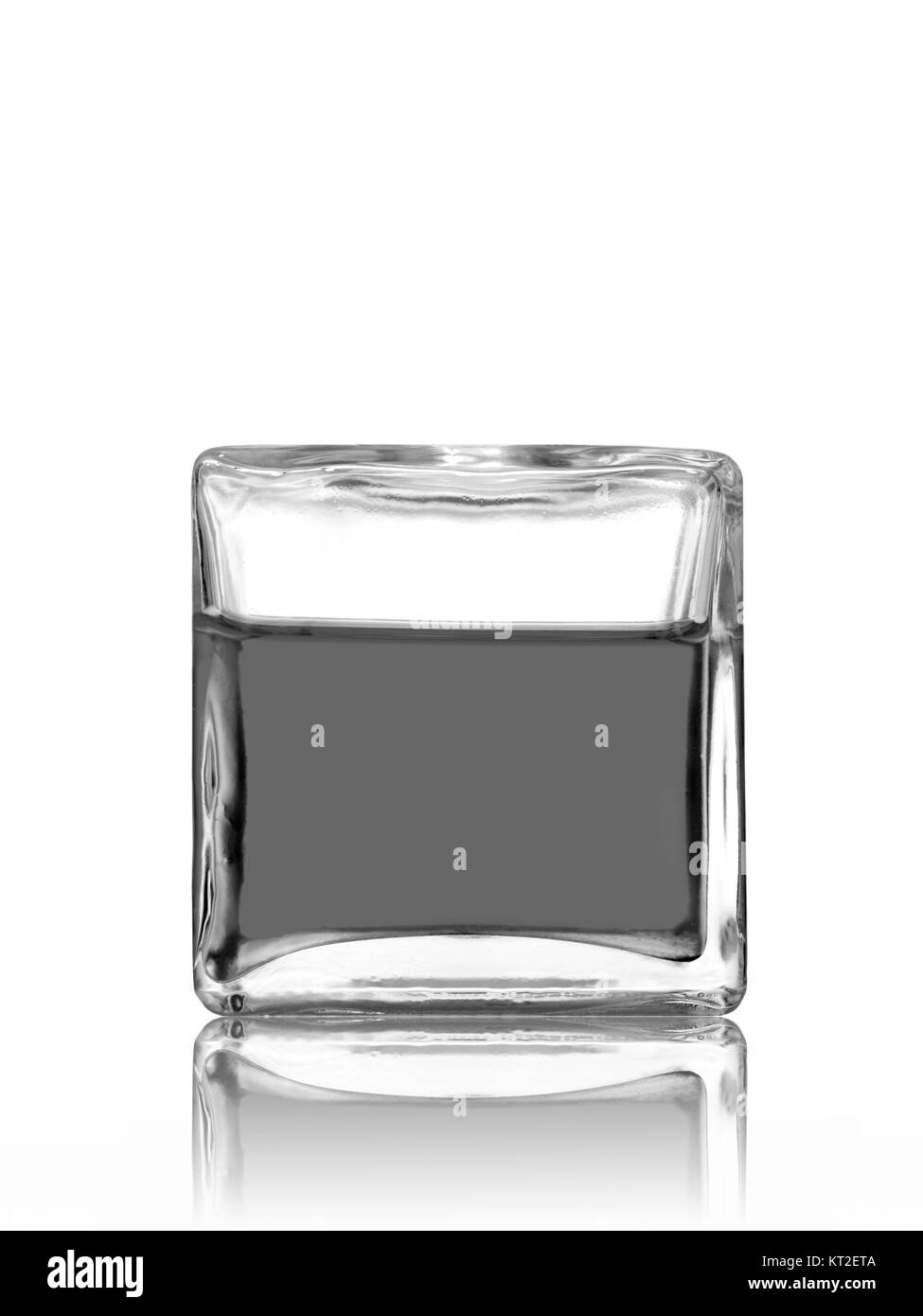 Blocchi di vetro isolata contro uno sfondo bianco Foto Stock