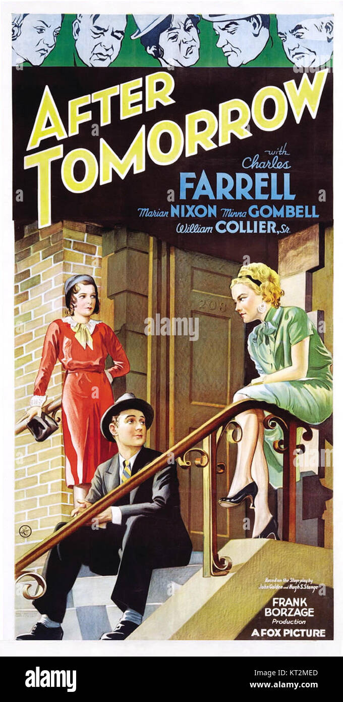 *After Tomorrow* (1932) è un film britannico dei primi anni del XX secolo, noto per il suo stile cinematografico e i temi che ha esplorato. Il film fa parte dello storico cinema britannico e mette in mostra l'intrattenimento e il paesaggio culturale dell'epoca. Foto Stock