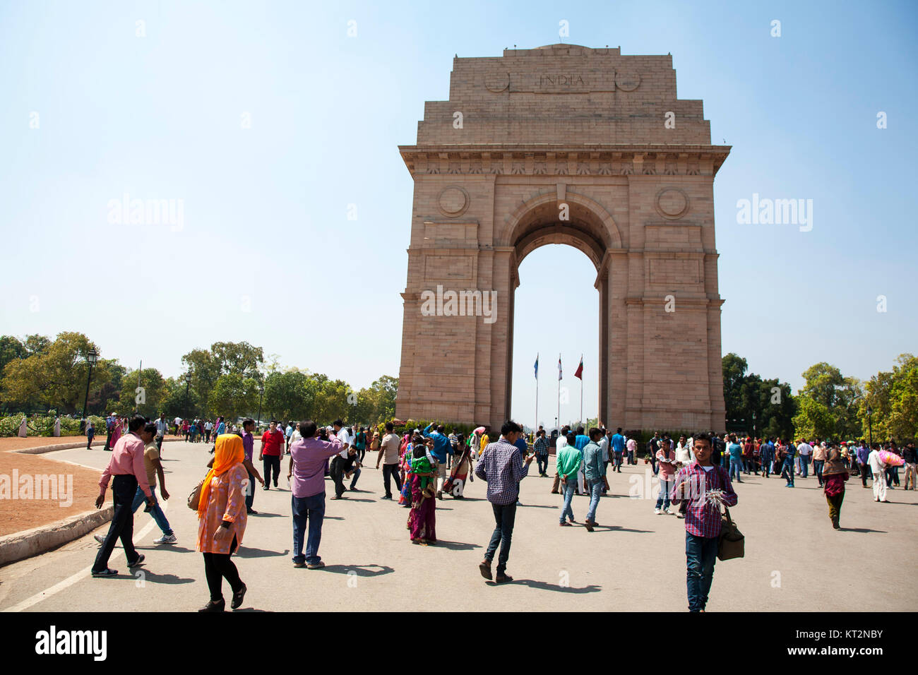 India Gate, Nuova Delhi - memoriale di morti della Prima Guerra Mondiale Foto Stock