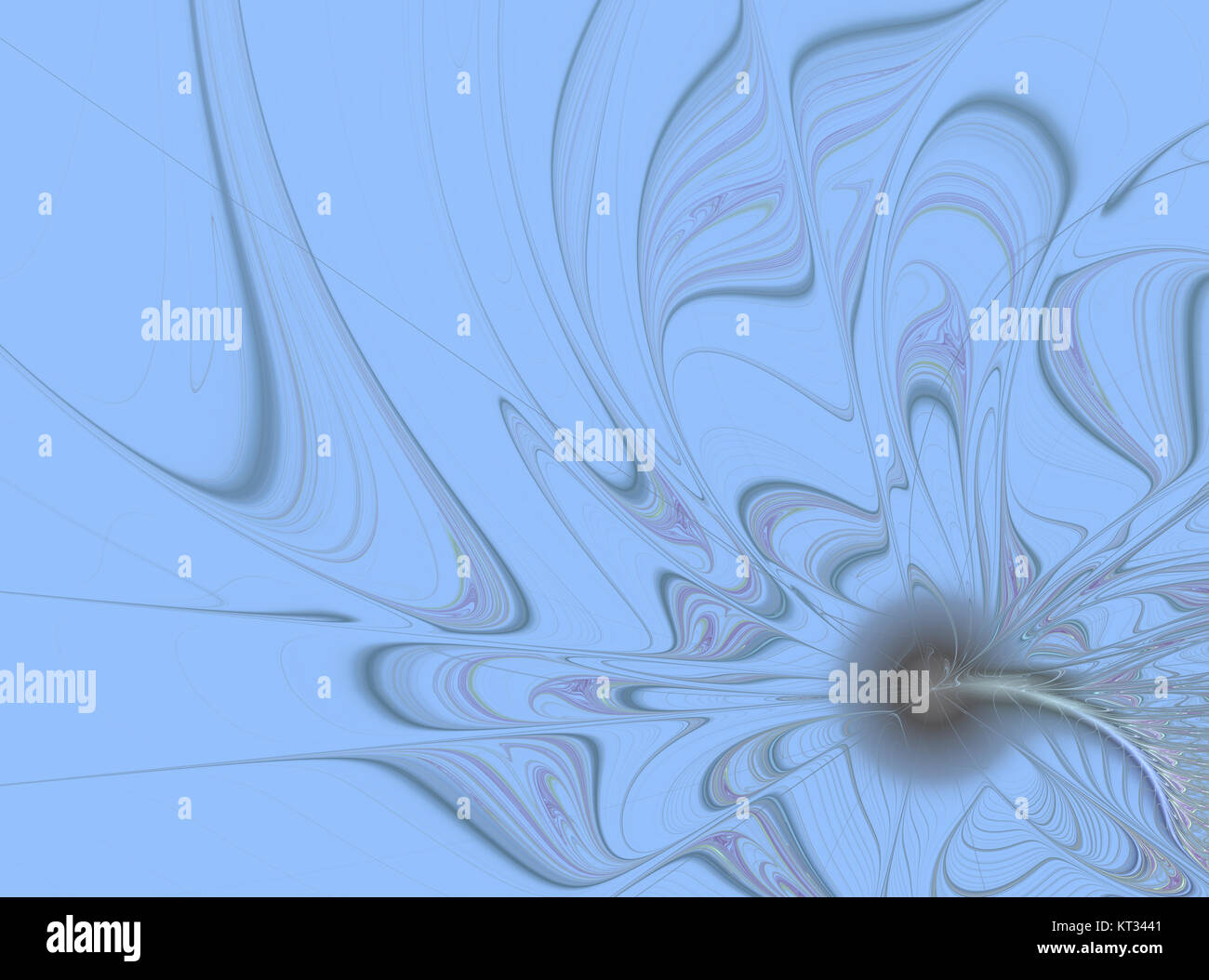 Abstract fractal pattern d'onda su sfondo blu Foto Stock