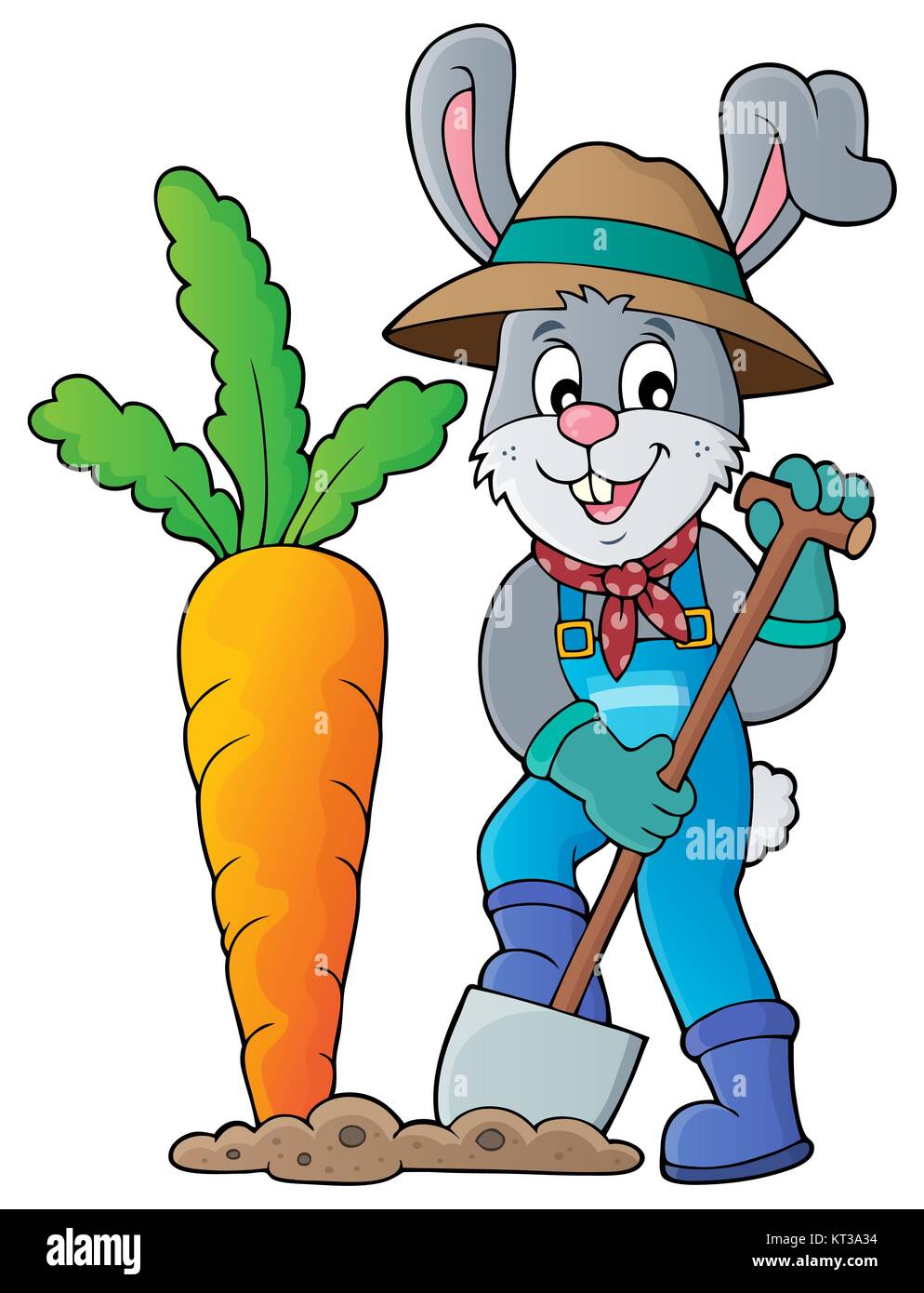 Coniglio giardiniere Tema immagine 1 Foto Stock