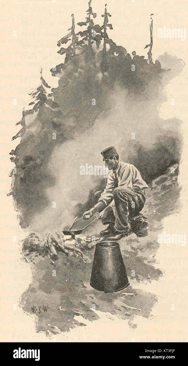 '43046 Trout for Breakfast' è un'opera d'arte, possibilmente un dipinto o una scultura, che simboleggia il tema della natura e le semplici gioie della vita nel suo titolo e nel suo design. Foto Stock