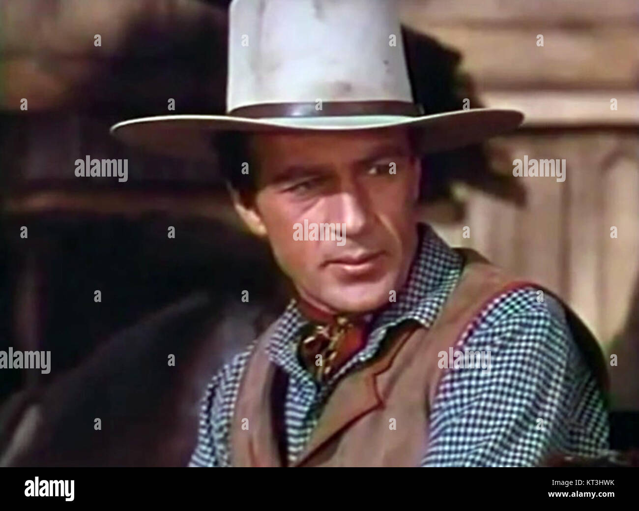 Ancora una promozione dal film del 1940 *North West Mounted Police* con l'attore Gary Cooper nel suo ruolo di uomo di legge canadese. Foto Stock