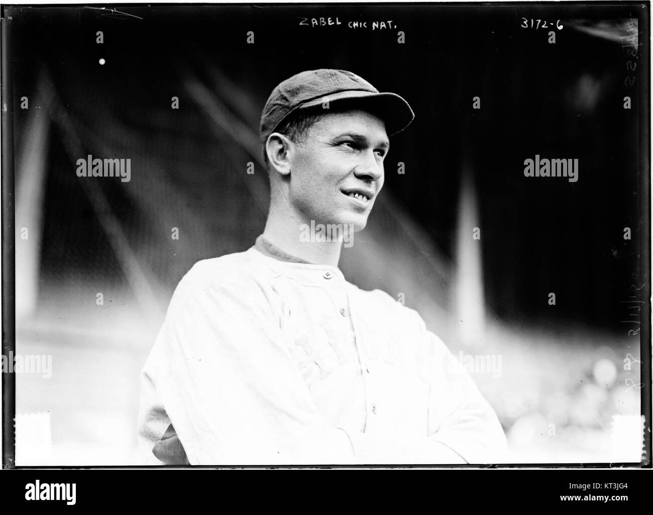 George zip Zabel era un giocatore di baseball professionista associato alla squadra della Chicago National League. Ha giocato un ruolo nella scena del baseball americano dei primi anni del XX secolo. Foto Stock