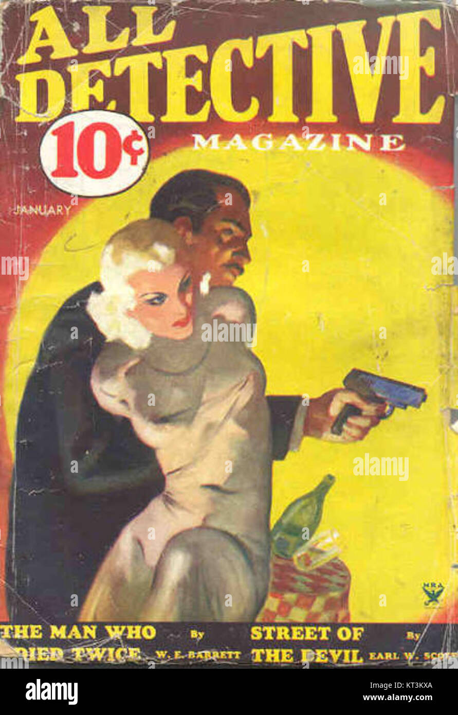 "All Detective" (1934) è un classico film poliziesco che combina mistero, crimine e suspense. Il film è incentrato su una serie di indagini, che mostrano la prima storia cinematografica del genere e gli elementi popolari dell'epoca. Foto Stock