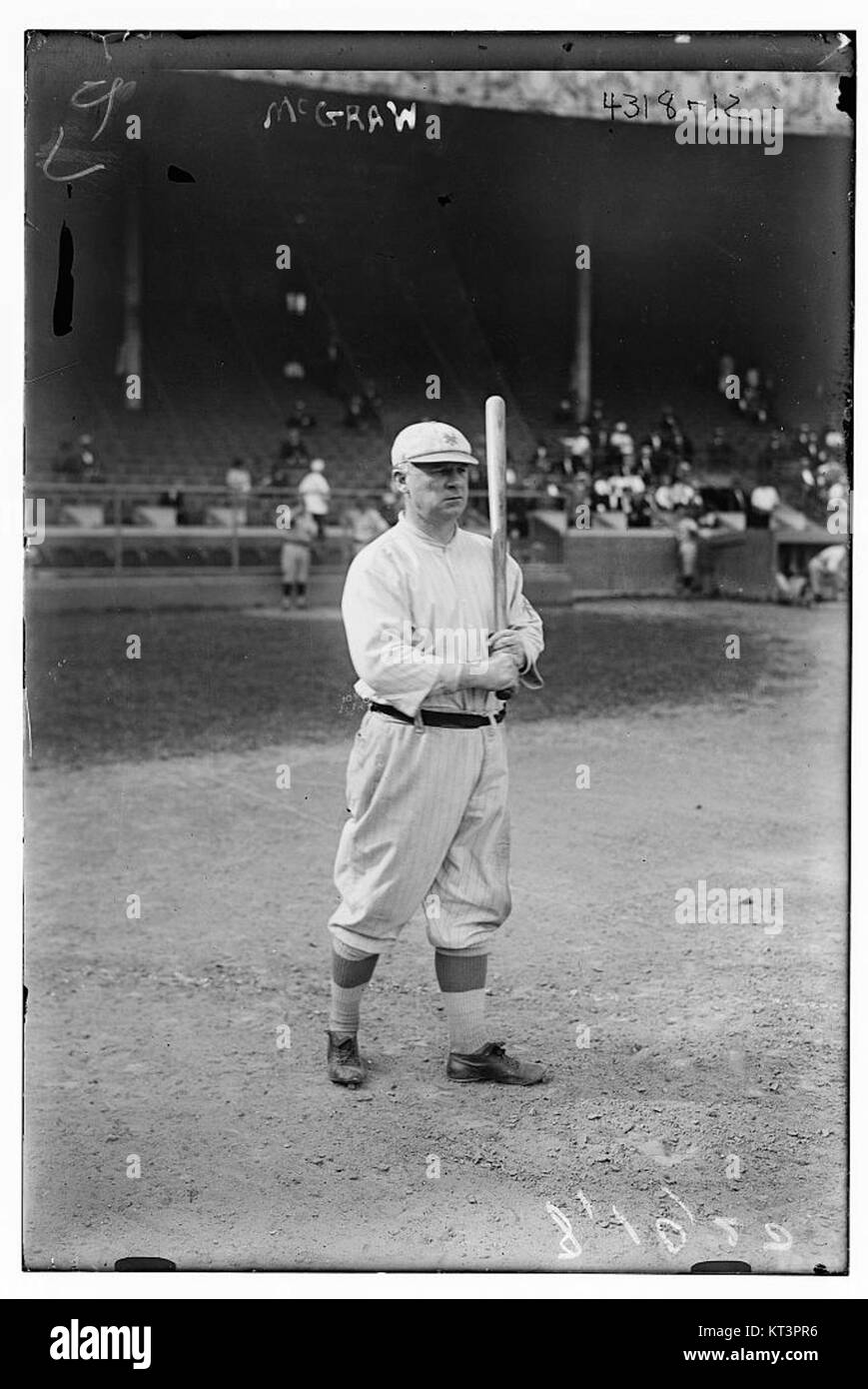 Questa immagine raffigura John McGraw, un importante manager della squadra di baseball della New York National League. McGraw fu una figura chiave nel baseball all'inizio del XX secolo ed è riconosciuto per la sua leadership strategica e per i contributi significativi allo sport. Foto Stock