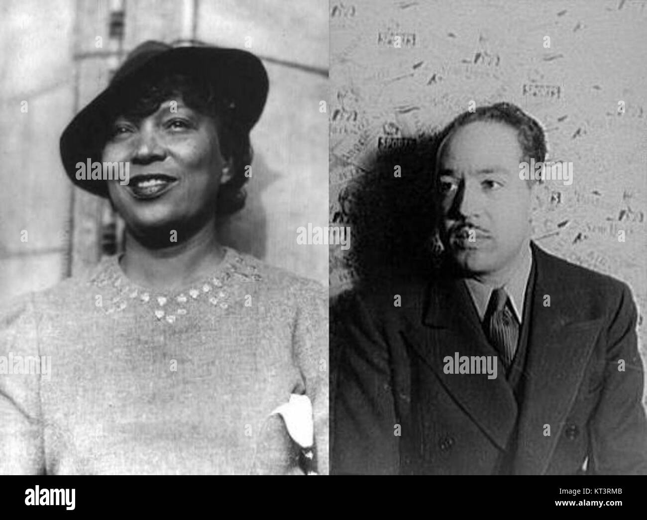 Zora Neale Hurston e Langston Hughes furono figure di spicco del Rinascimento di Harlem, contribuendo in modo significativo alla letteratura e alla cultura afroamericana. Foto Stock