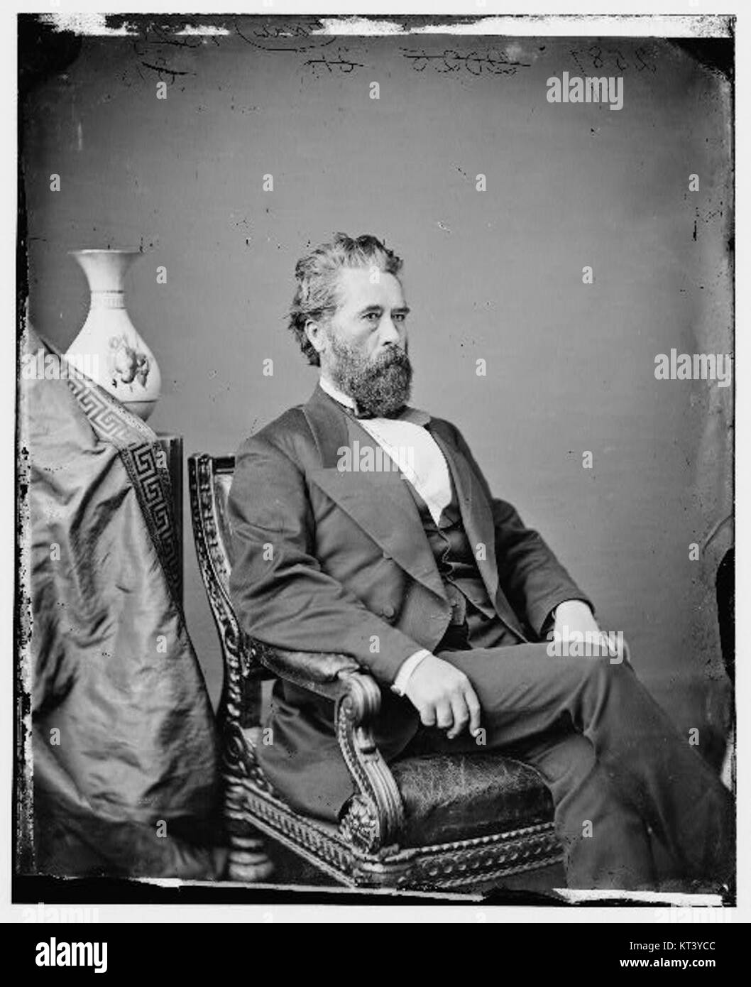 John Hancock (1824–1893) è stato un politico e giudice unionista del Texas che ha servito nella camera dei rappresentanti degli Stati Uniti. Si oppose alla secessione del Texas durante la guerra civile e in seguito rappresentò lo stato al Congresso. Foto Stock