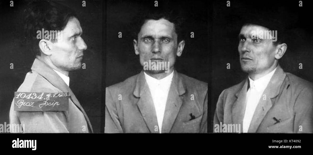 Josip Broz Tito, il leader della Jugoslavia, fu imprigionato nel 1928 a causa delle sue attività politiche. Questo momento è un evento significativo nella sua giovinezza, segnando l'inizio del suo percorso di leadership nel contesto delle lotte politiche dell'regionÂ. Foto Stock