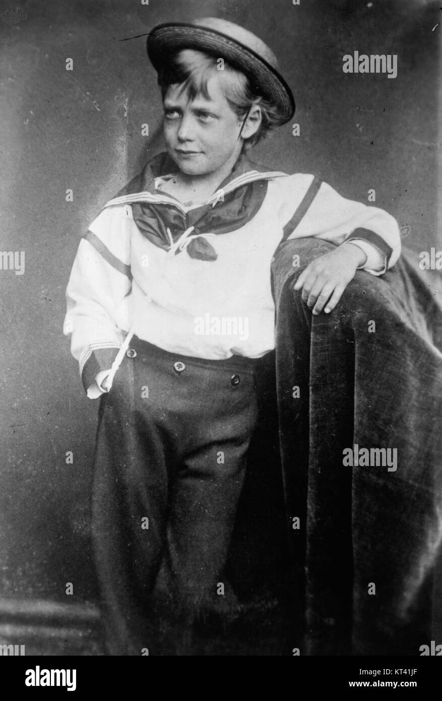 Il re Giorgio V del Regno Unito come un ragazzo, 1870 Foto Stock