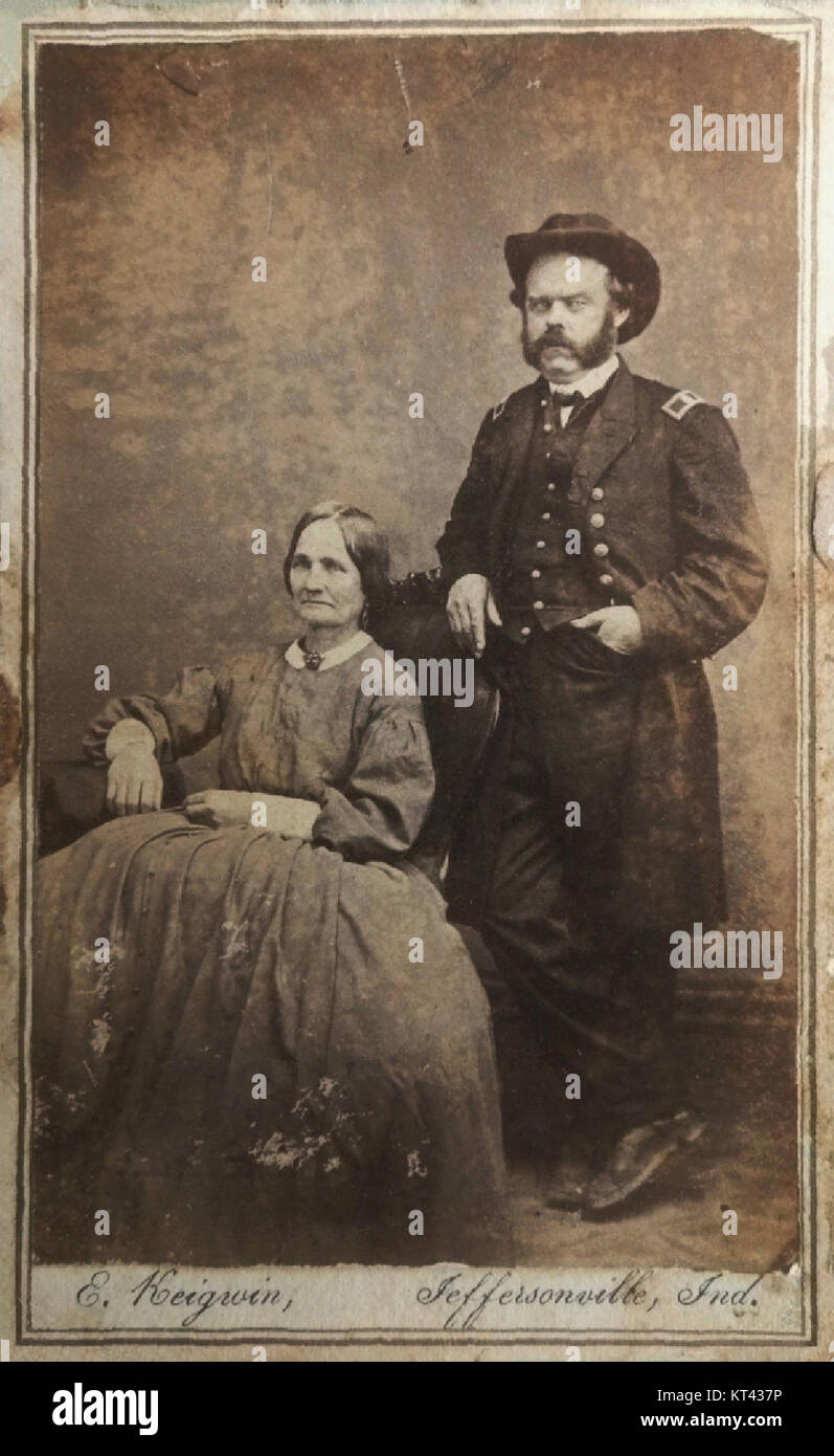 Ambrose Burnside e moglie Foto Stock