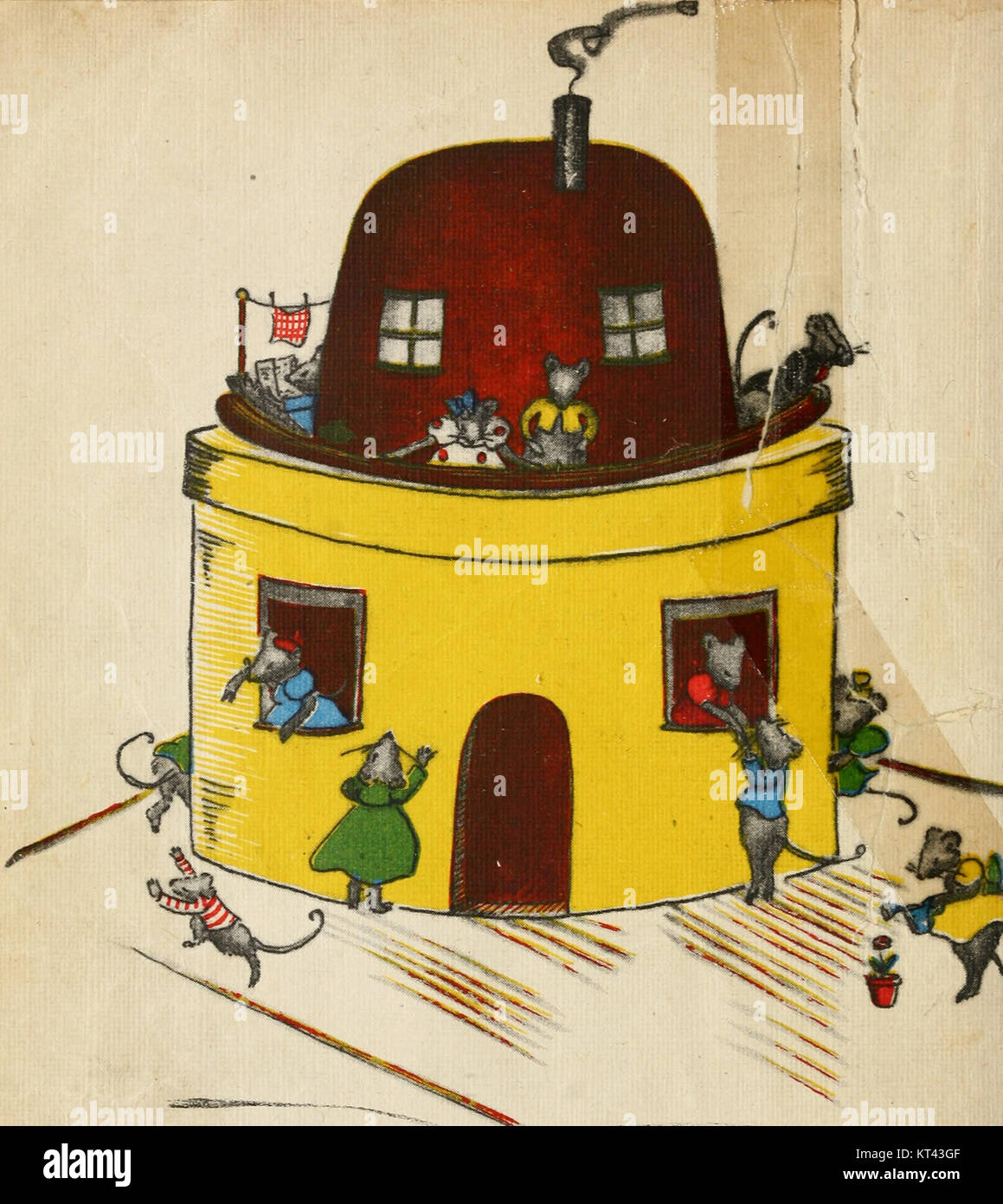 Questa immagine della serie *Little Gray mouse* raffigura la casa del topo, una rappresentazione stravagante e affascinante della vita della piccola creatura. La serie è nota per le sue delicate illustrazioni e per l'accattivante narrazione. Foto Stock