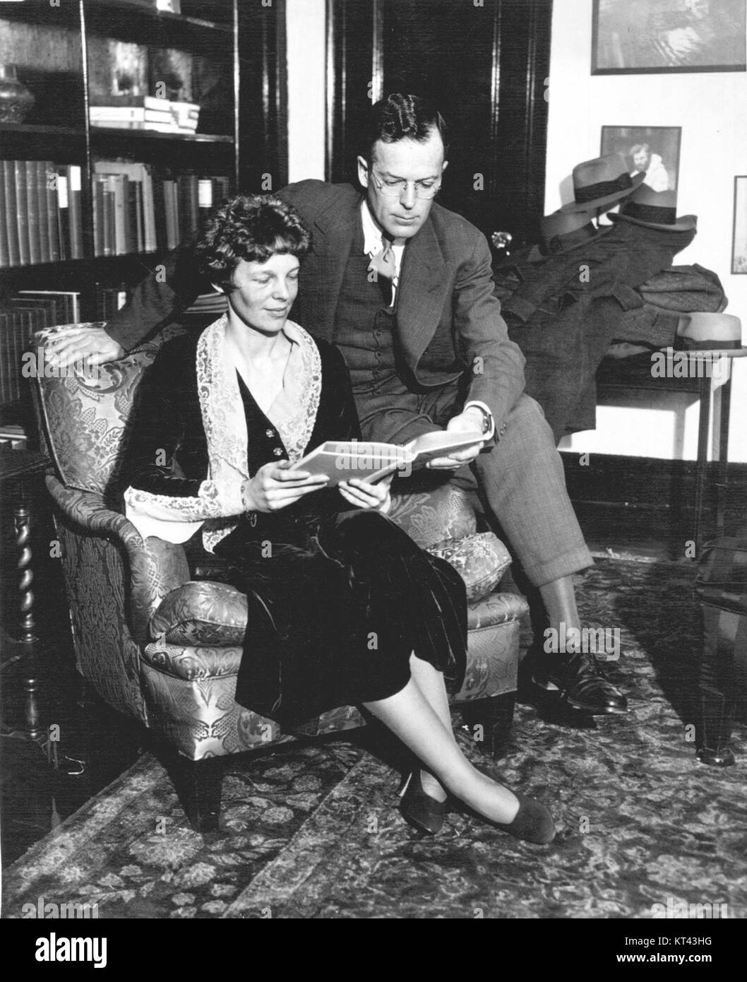 Amelia Earhart e marito George Putnam 1931 Foto Stock