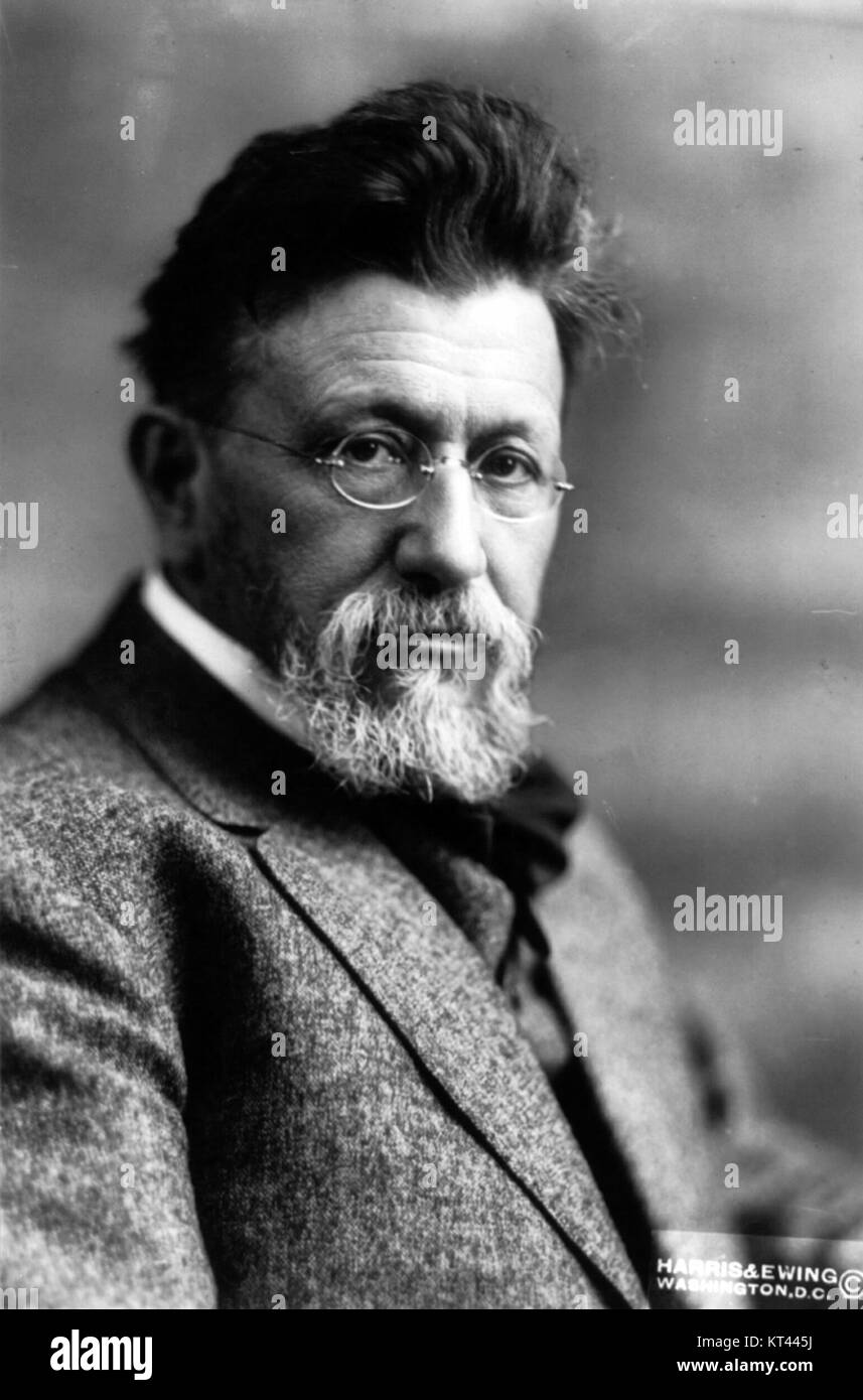 Louis Freeland Post è stato un avvocato, politico e funzionario pubblico statunitense, noto per il suo ruolo di Assistente Segretario del lavoro degli Stati Uniti e per i suoi contributi alle leggi sul lavoro americane all'inizio del XX secolo. Foto Stock