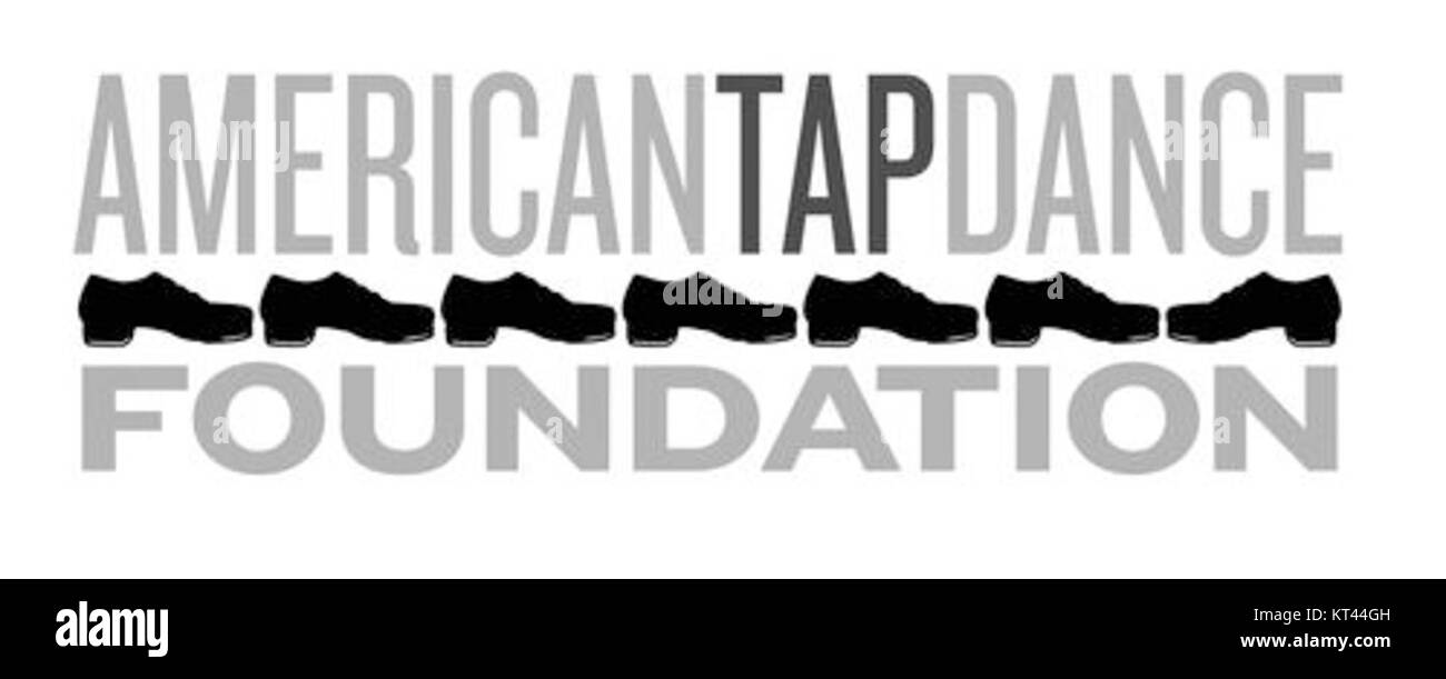 Il logo della American Tap Dance Foundation simboleggia la dedizione dell'organizzazione alla conservazione e alla promozione della tap dance come forma d'arte. Rappresenta gli sforzi della fondazione per sostenere i ballerini TAP e coltivare la prossima generazione di artisti. Foto Stock