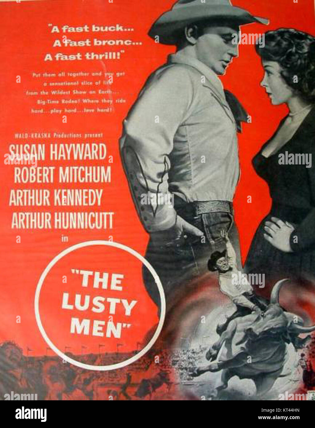 Un poster promozionale per il film "uomini polverosi", che raffigura scene chiave del film. Il poster presenta immagini dinamiche progettate per attirare il pubblico verso il film a tema occidentale, incentrato sulla cultura dei rodei e sulla vita dei cowboy. Foto Stock