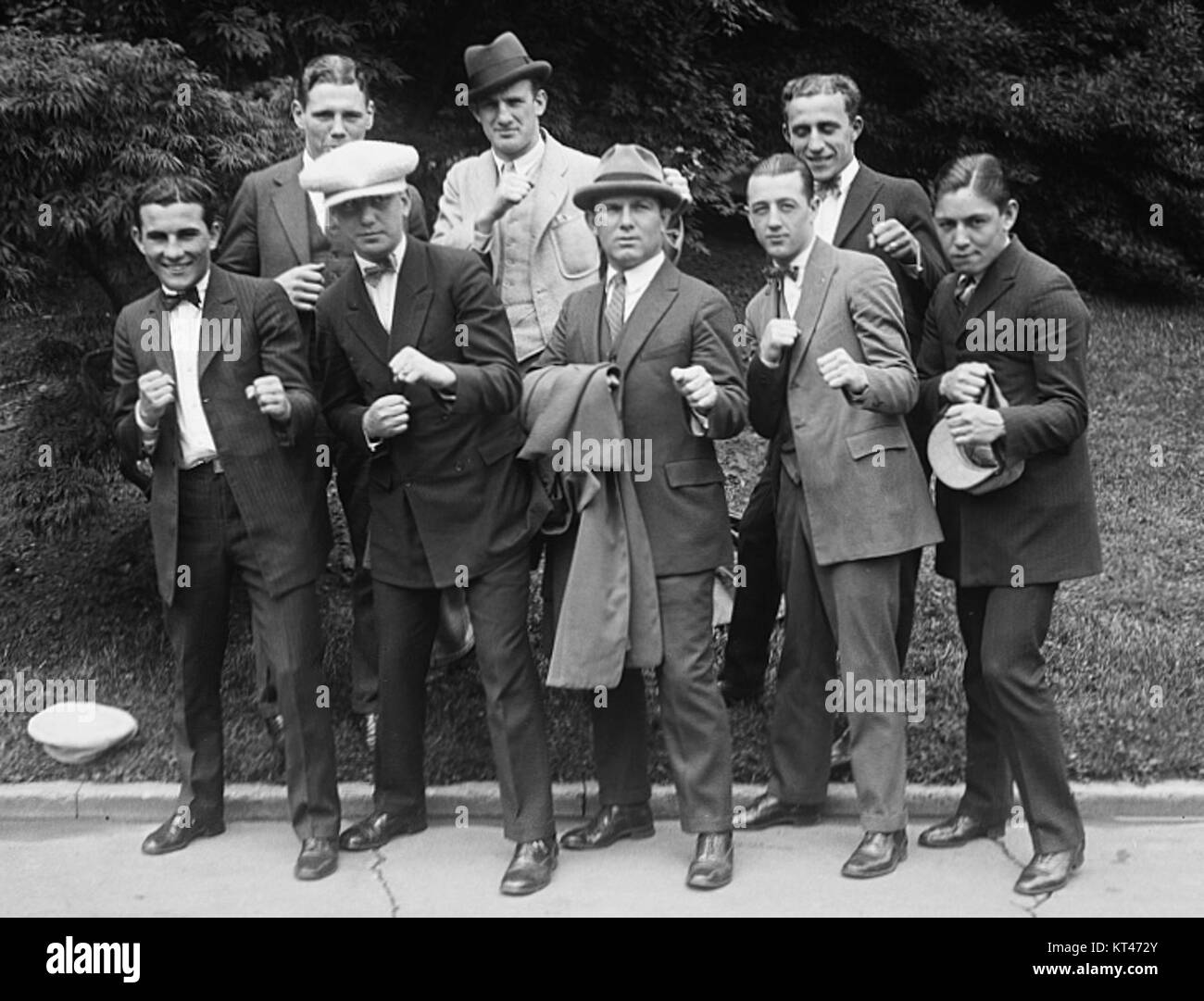 I membri dell'U.S. Olympic Boxing Team nel 1924 Foto Stock