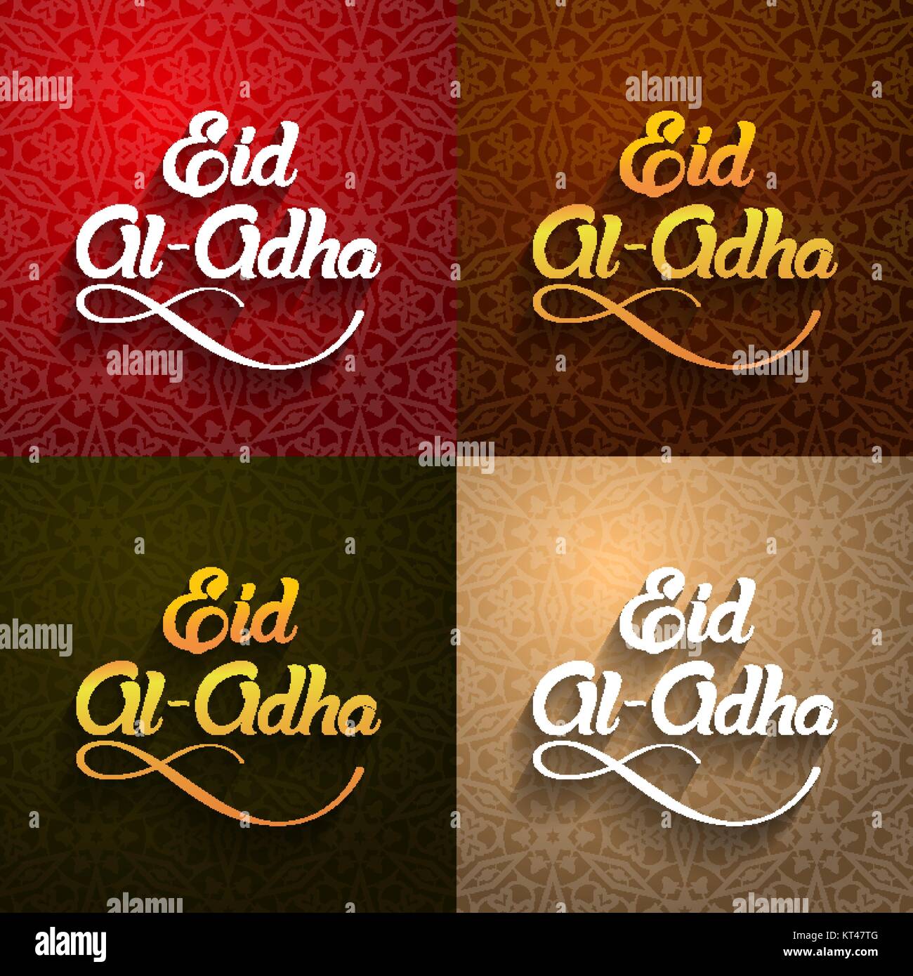 Eid al-Adha, Eid-ul Adha Mubarak. Kurban Bayrami, Kurban Bajram festa musulmana del sacrificio. Illustrazione Vettoriale