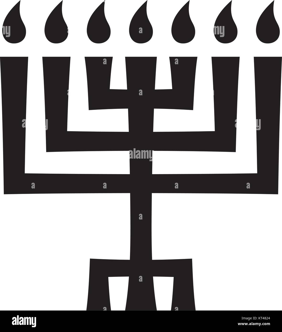 Candelabro tradizionale ebraico Menorah a 7 bracci, portacandele del