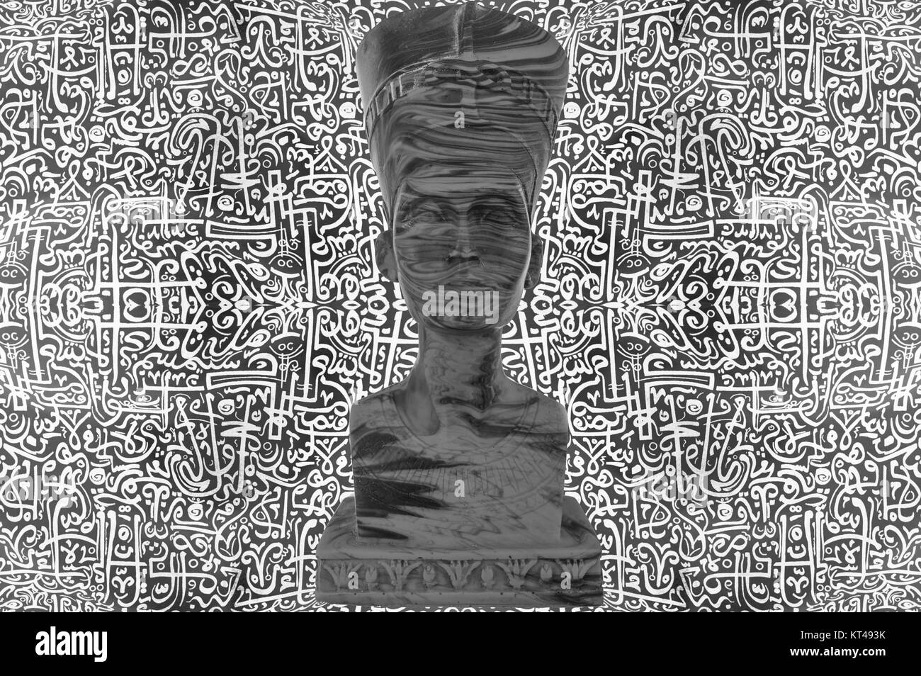Faraone egiziano / statua egizia antica statua di faraone Foto Stock