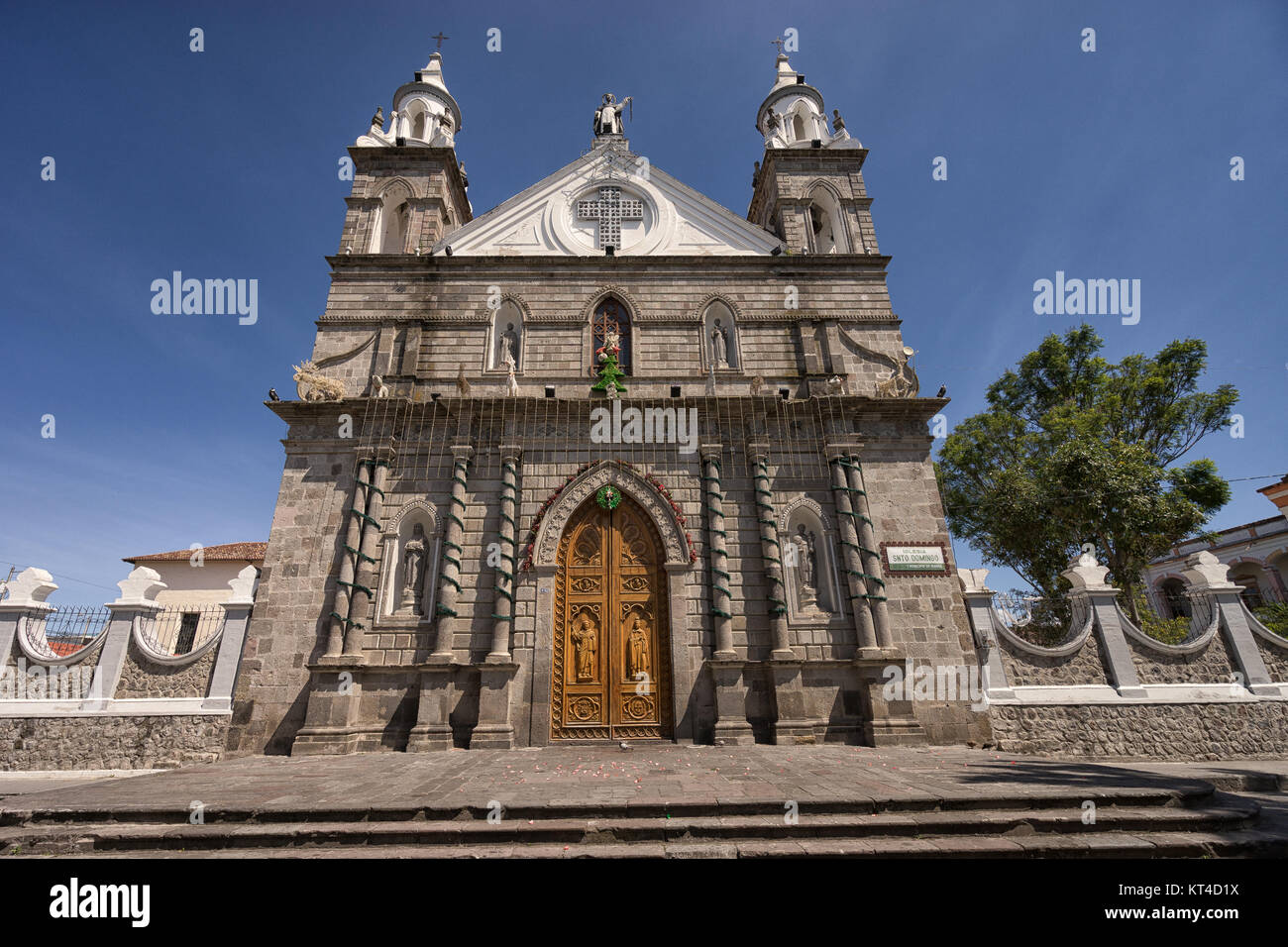 La chiesa di Santo Domingo in Ibarra centro storico Foto Stock