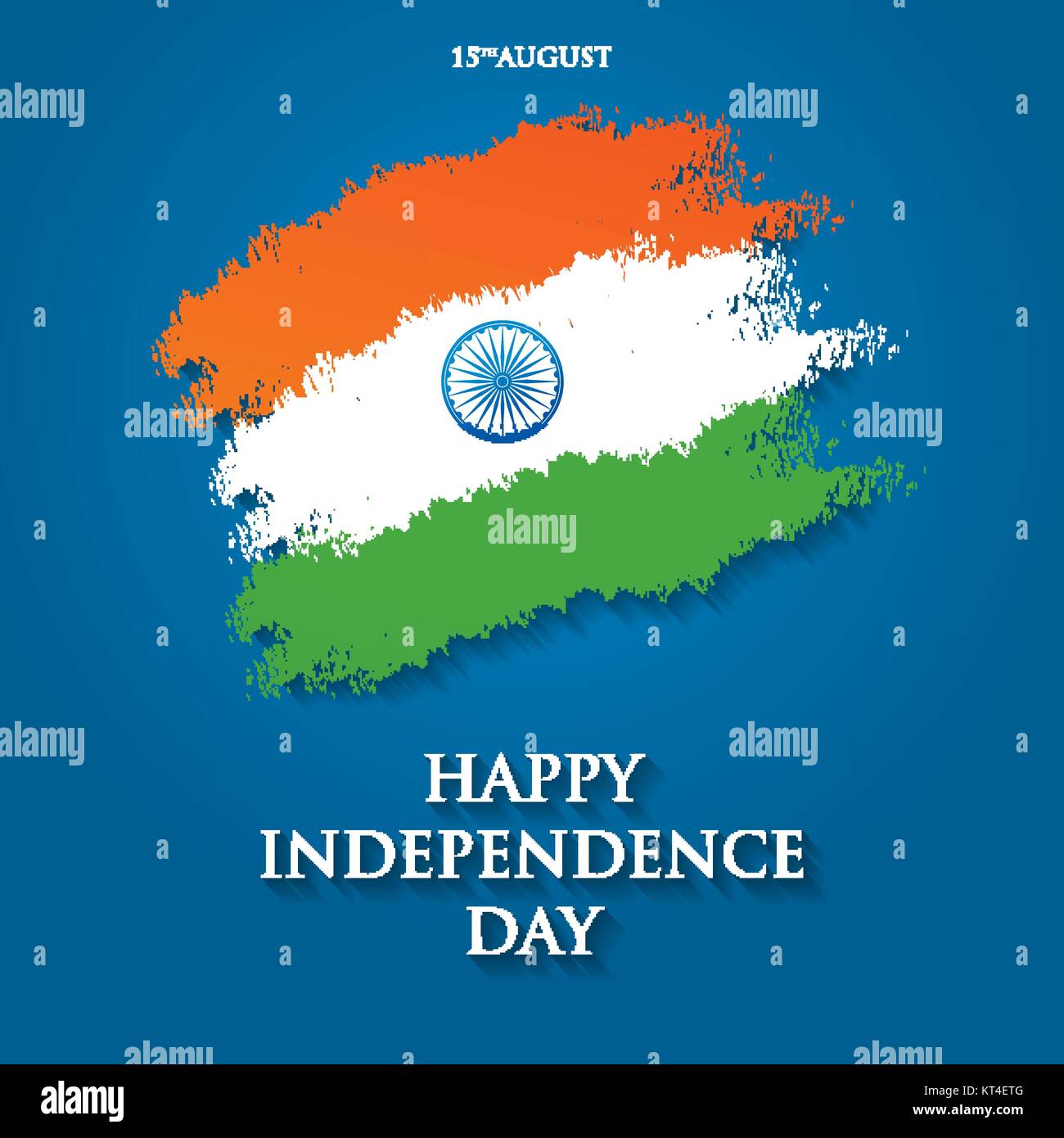 India Independence Day greeting card illustrazione. 15 agosto felice giorno di indipendenza. Illustrazione Vettoriale