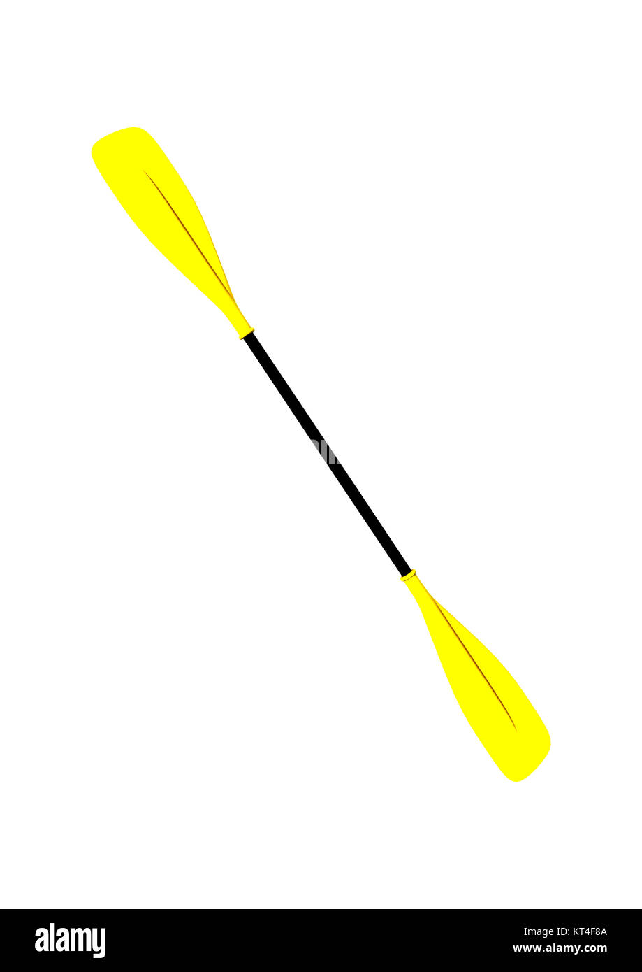 3D Rendering Kayak Paddle su bianco Foto Stock