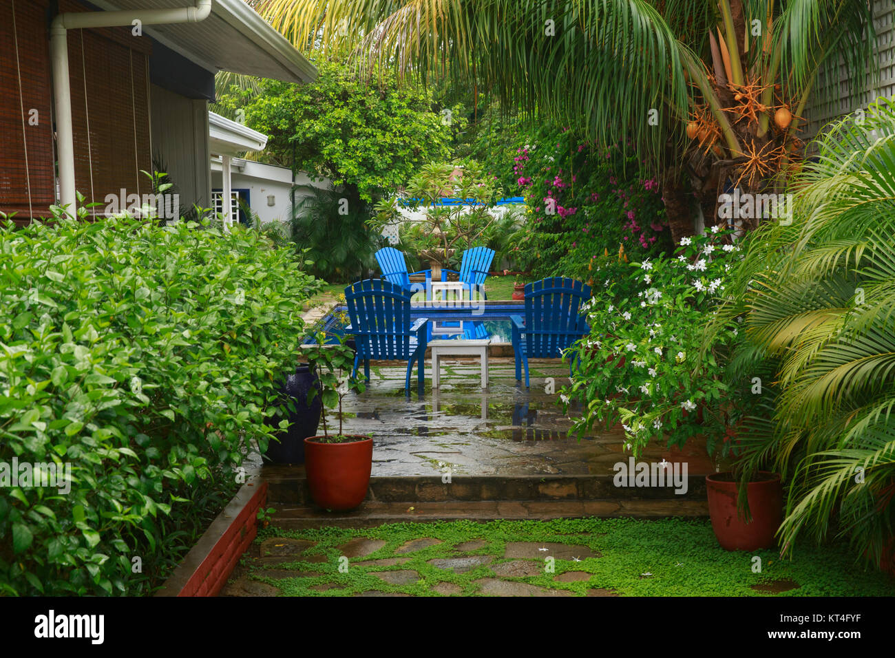 Giardino in San Juan del Sur, Nicaragua. Foto Stock