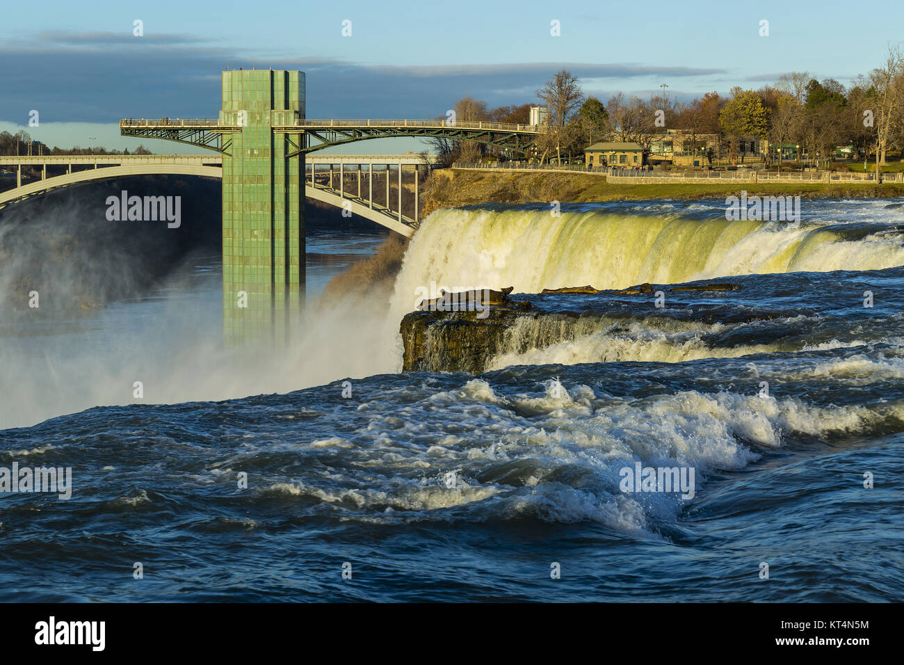 La American Falls Cascate del Niagara New York STATI UNITI D'AMERICA. Foto Stock