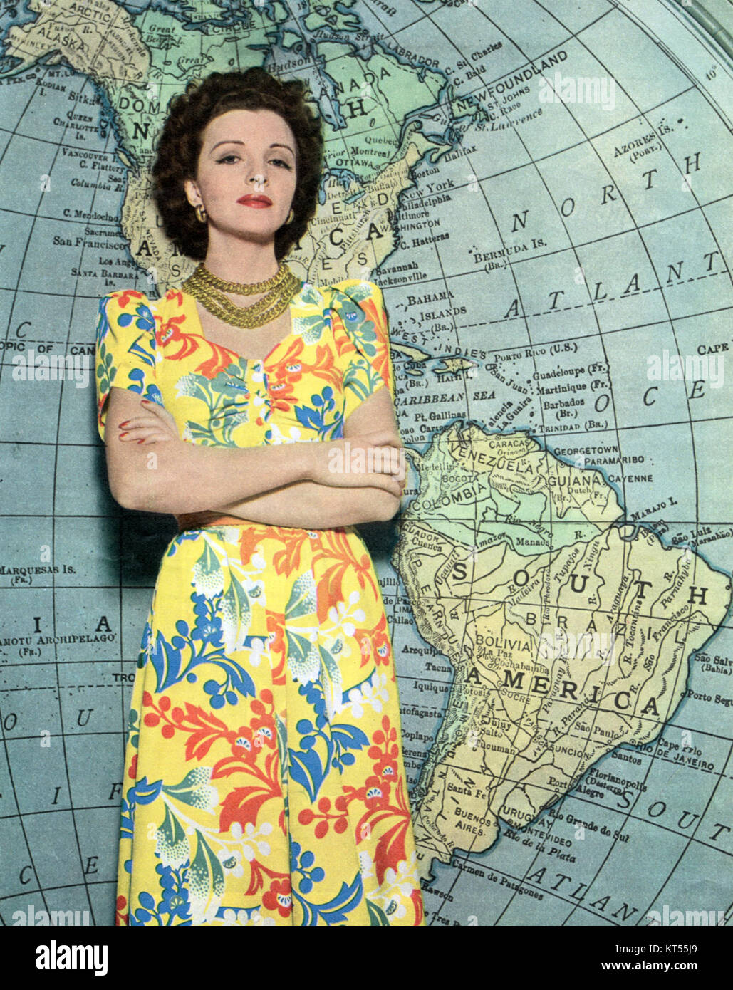 Mona Maris, una figura notevole negli anni '1940, era nota per il suo lavoro come attrice durante l'età d'oro di Hollywood. Nel 1941, è stata attiva in produzioni cinematografiche ed è stata riconosciuta per le sue interpretazioni. Foto Stock