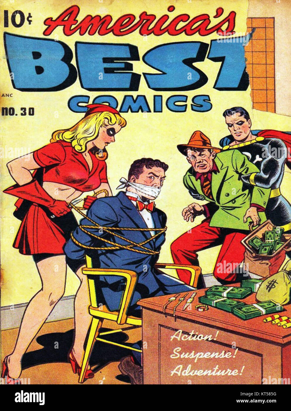 AmericasBestComics3001 è un fumetto che mostra storie creative, illustrazioni e sviluppo di personaggi all'interno del genere dei fumetti. Foto Stock