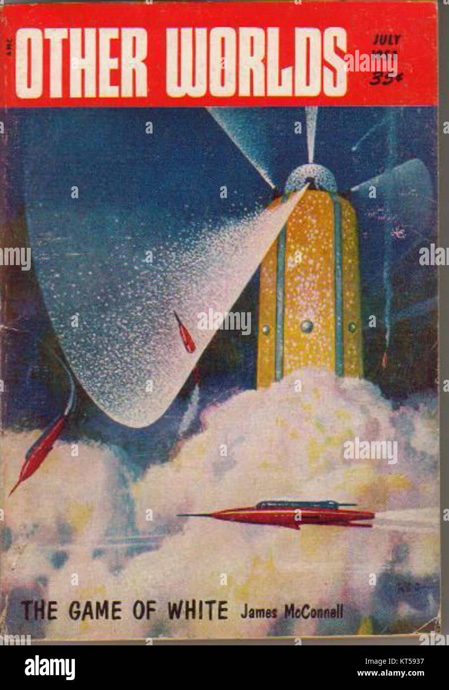 *Other Worlds* (1953) è un'opera della metà del XX secolo, probabilmente riferita a un'opera d'arte, film o letteratura che esplora temi di fantascienza, spazio e ambienti ultraterreni. Il titolo evoca un'esplorazione fantasiosa di mondi alieni, ambientazioni futuristiche e il concetto di vita oltre la Terra. Foto Stock