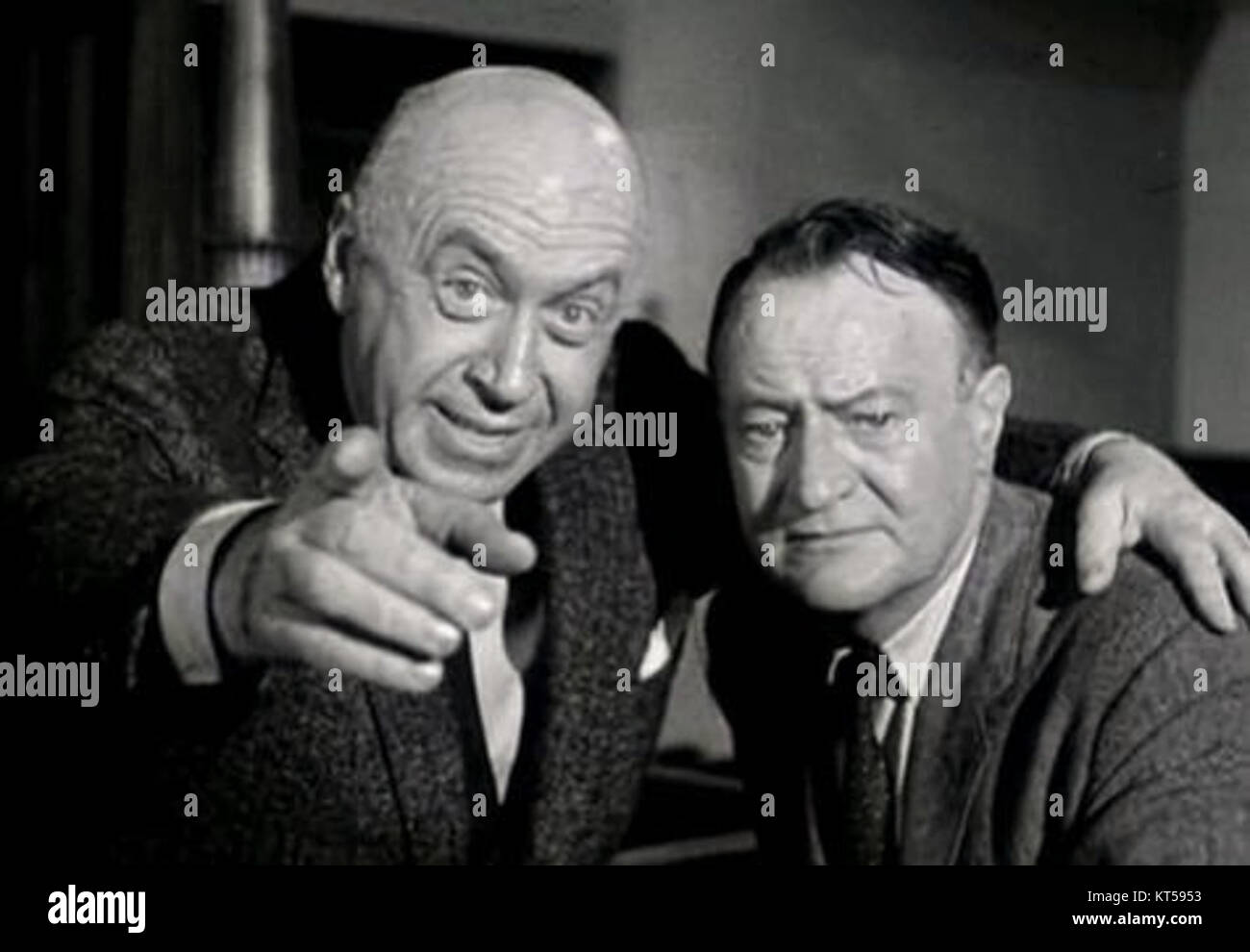 Il trailer di "Anatomy of a Murder" presenta otto Preminger e John D. Voelker. Il film è un thriller legale che esamina un caso di omicidio complesso in un'aula di tribunale. Foto Stock