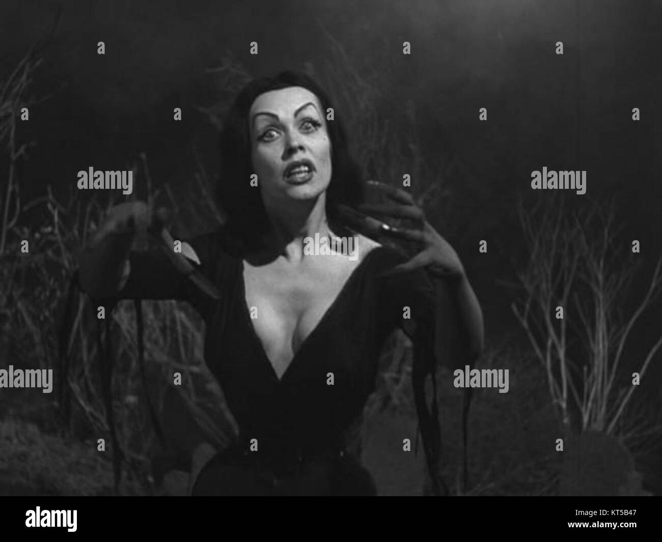 Plan Nine è un film di fantascienza diretto da ed Wood, ampiamente conosciuto per la sua produzione a basso budget e il suo seguito di culto. Il film tratta degli alieni e di una trama per distruggere la Terra. Foto Stock