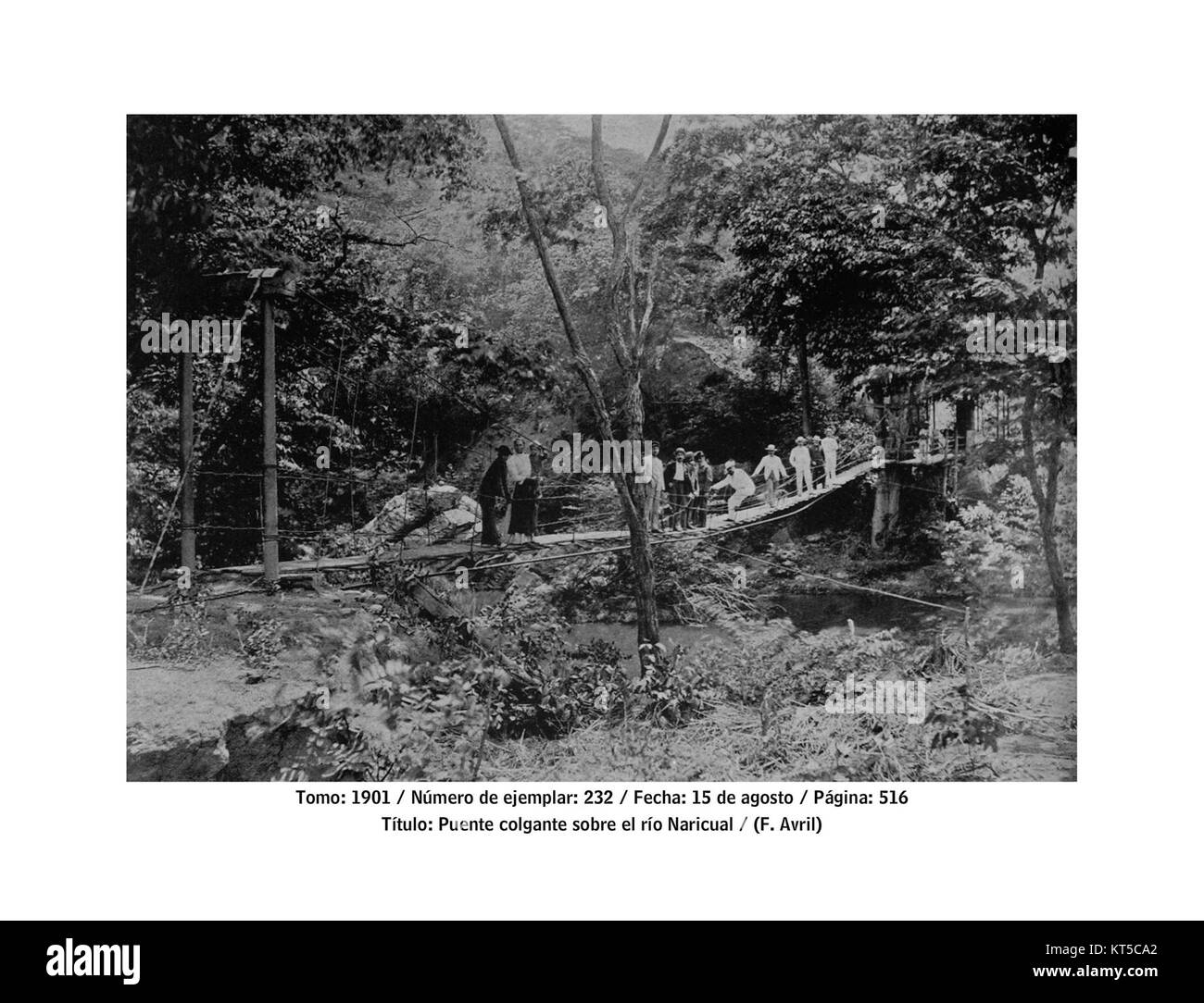 Il Puente Rio Naricual, costruito nel 1901, è un ponte storico che attraversa il fiume Naricual in Venezuela. Si tratta di una componente chiave dell'infrastruttura di trasporto nella regione e di un punto di riferimento storico dell'ingegneria. Foto Stock