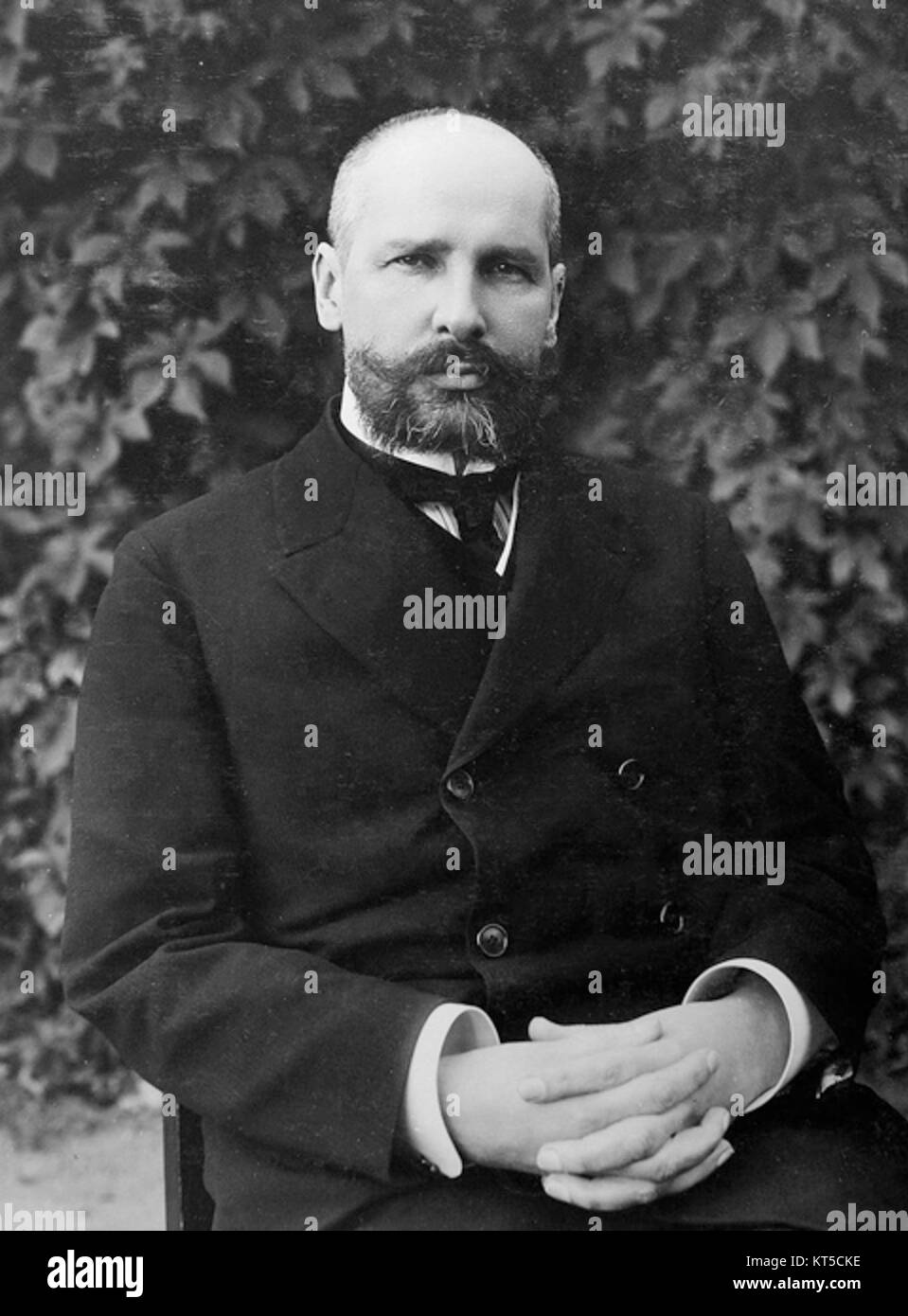 Pyotr Stolypin era uno statista e primo ministro russo, noto per le sue riforme volte a stabilizzare l'Impero russo. Le sue politiche, in particolare in agricoltura, miravano a modernizzare l'economia e la società della Russia. Foto Stock