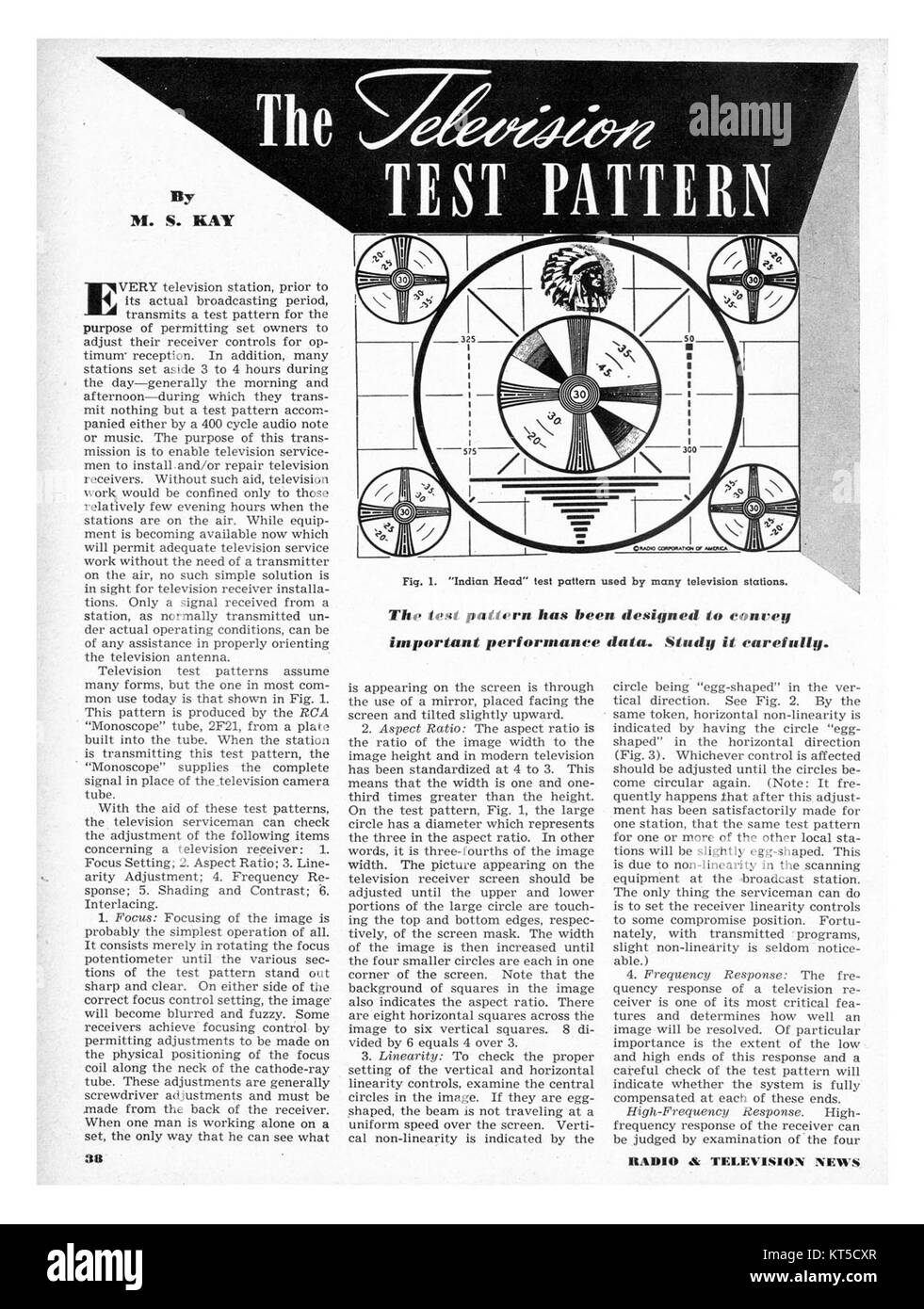 Questa immagine dell'edizione di gennaio 1949 di radio TV News mostra i principali sviluppi dei media e i progressi della televisione durante l'era post-bellica, riflettendo i cambiamenti culturali nella trasmissione. Foto Stock