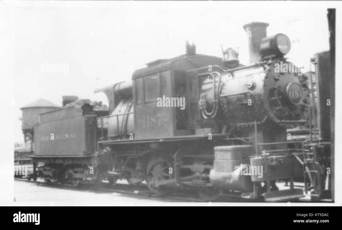 La Reading Camelback 1187 è un tipo di locomotiva conosciuta per il suo design unico camelback, una caratteristica importante nel trasporto ferroviario all'inizio del XX secolo. Foto Stock